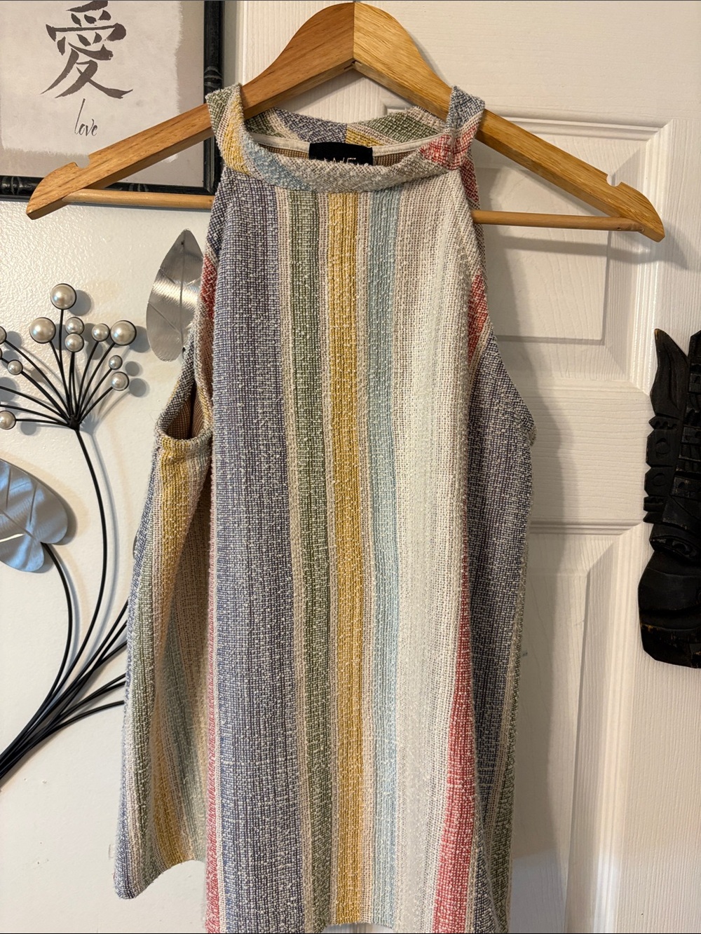 W5 One-Shoulder Striped Knit Dress in Multicolor